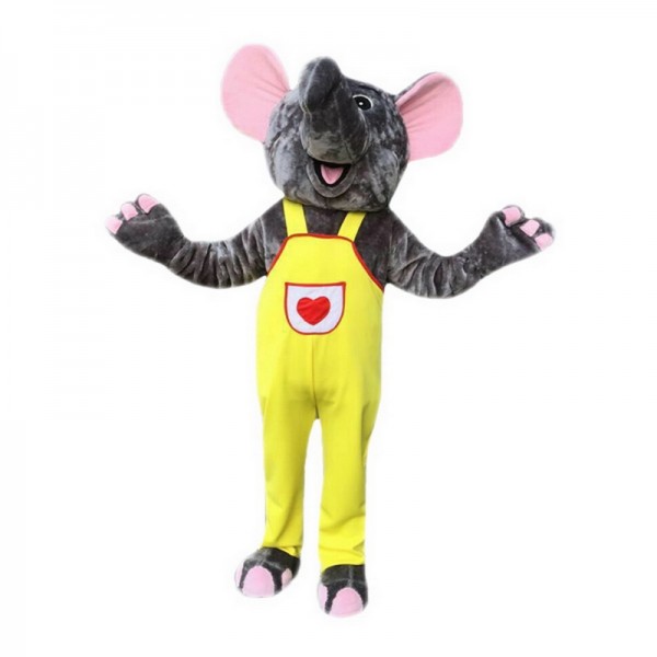 Gray Elephant Mascot Costume