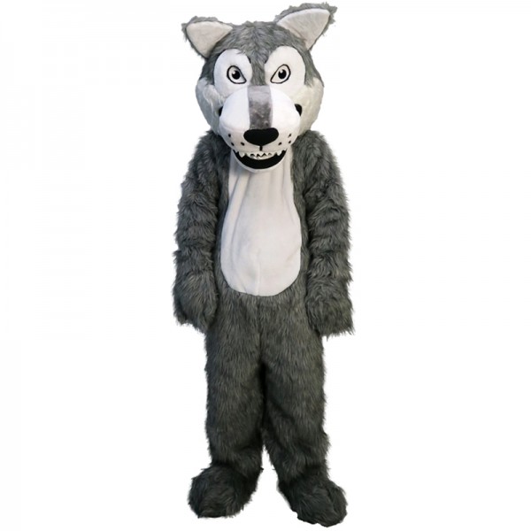 Grey Wolf Mascot Costume