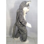 Long Grey wolf Mascot Costume