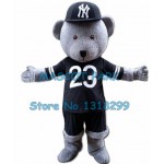 grey sport bear Mascot Costume