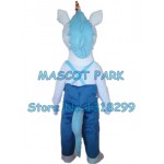 white unicorn Mascot Costume