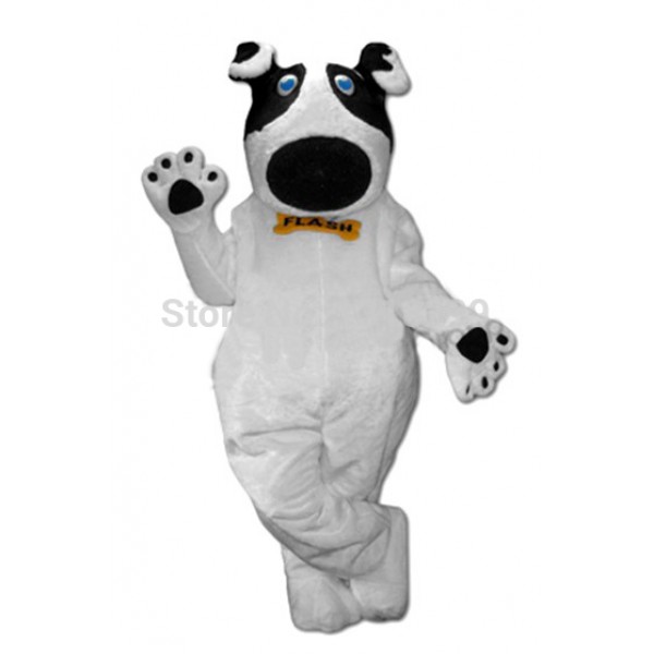 White Dog Flash Mascot Costume