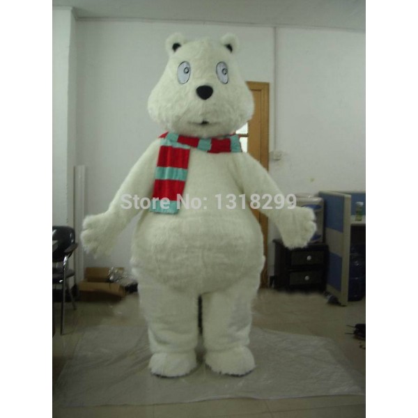 White Polar Bear Mascot Costume