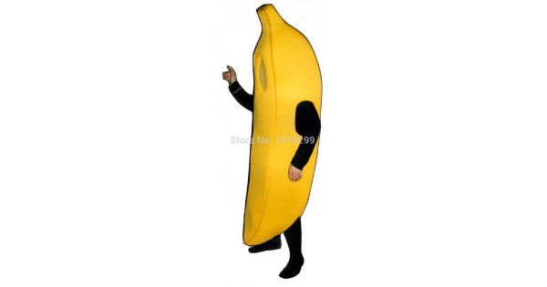 Big Yellow Banana Mascot Costume