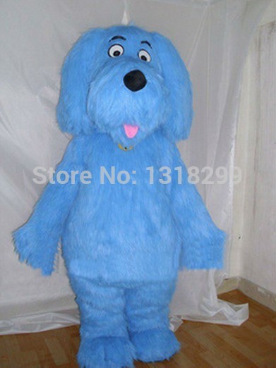 blue plush dog toy