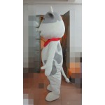 White Belly Dog Black Spots Cow Mascot Costume