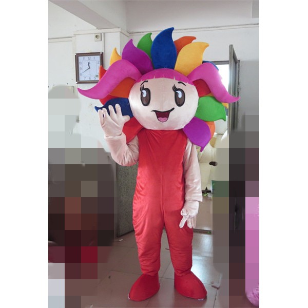 Colorful Sunflower Mascot Costume for Adults