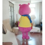 Pink Hippo Mascot Costume