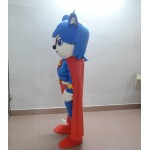 Blue Superman Mascot Costume