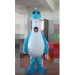 Cute Blue Dragon Mascot Costume