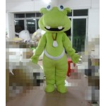 Green Hippo Mascot Costume