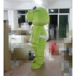 Green Hippo Mascot Costume