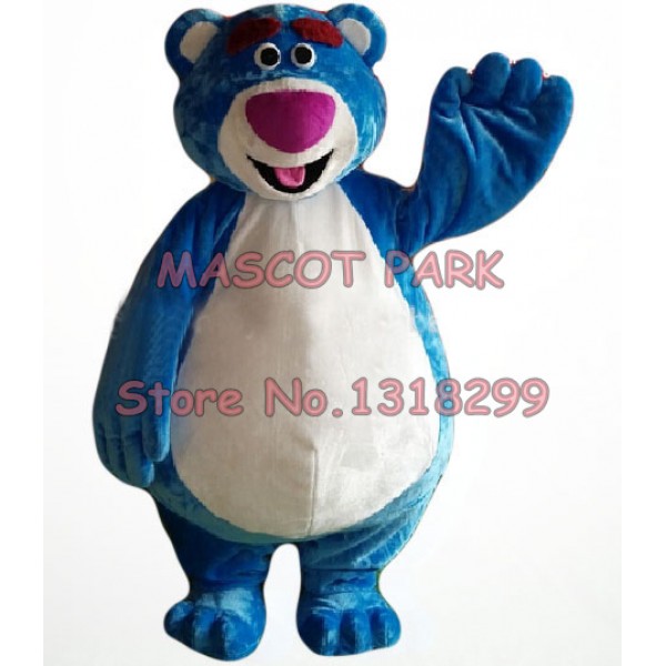 Hot Cartoon Character Blue Bear Mascot Costume