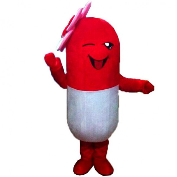 Red Pill Mascot Costume